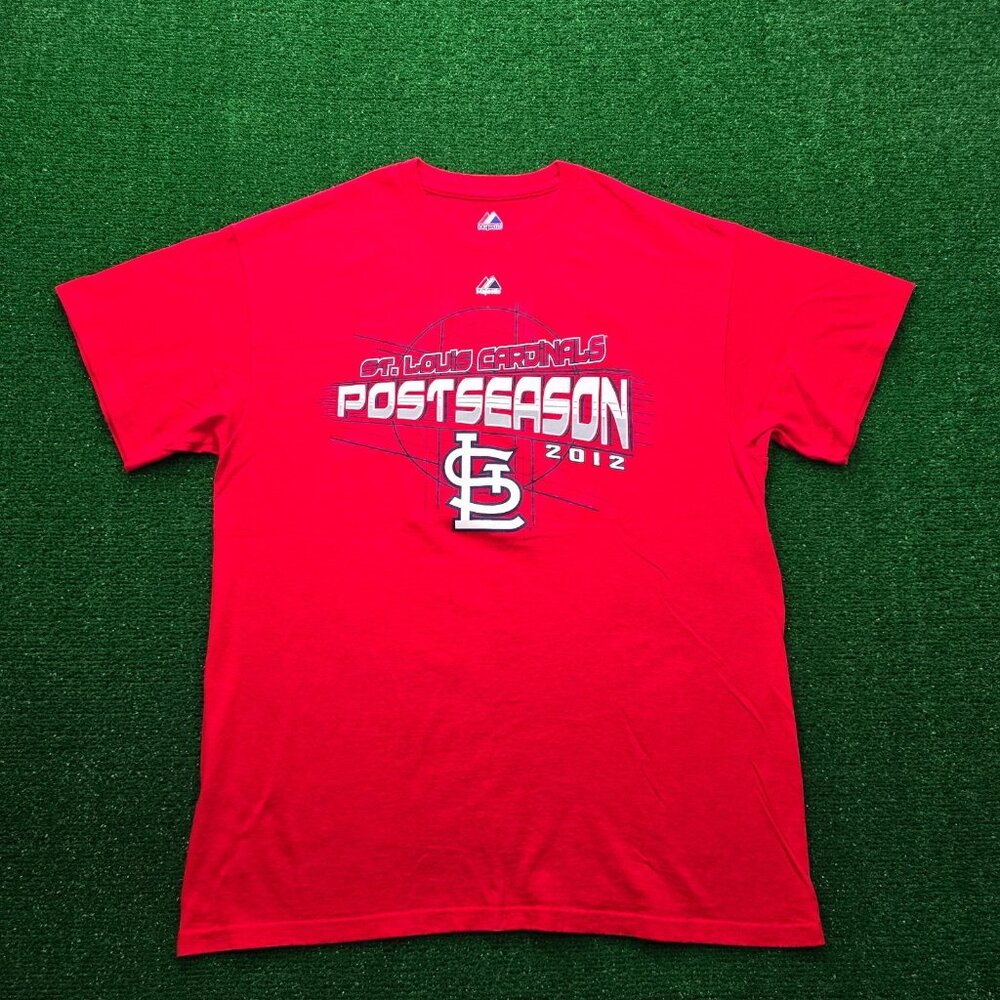St Louis Cardinals Tshirt Mens Large Red 2012 Post‎ Season MLB Baseball Sports